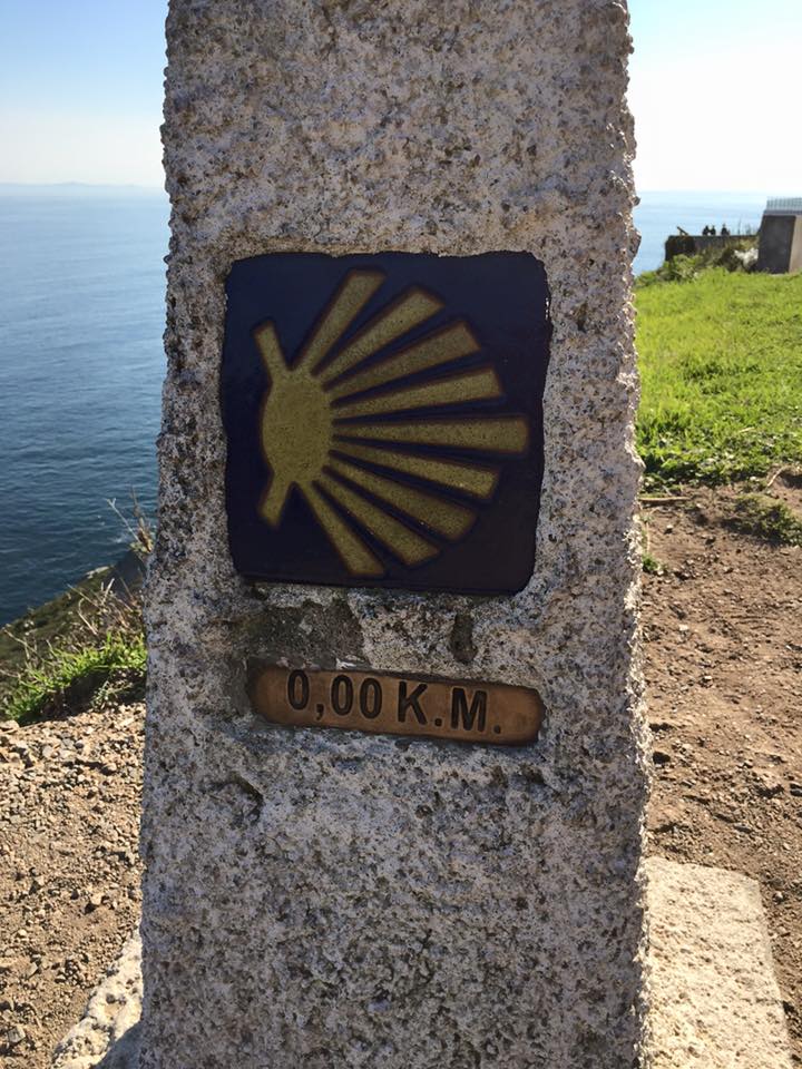 day 12 0 km marker in Finisterre