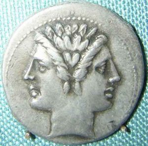 Janus 2 headed coin