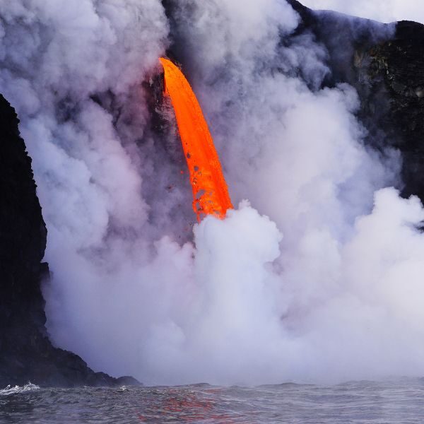 Hawaii Lava flow to Ocean
